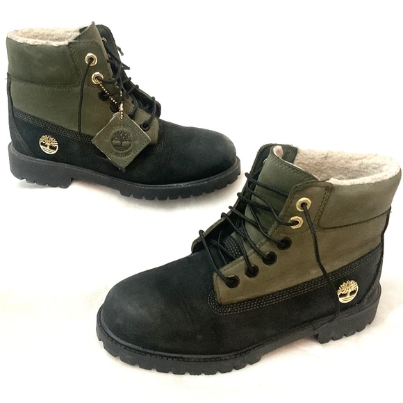 Timberland Lace Up Grunge Combat Waterproof Boot big  boys sz 6.5/ women sz 8 - Picture 1 of 16